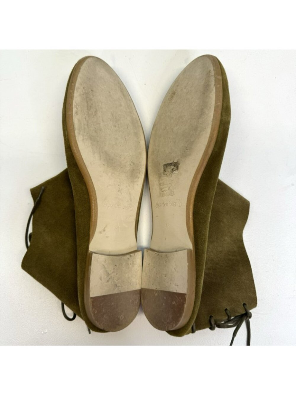 Shoe the Bear Suede Ankle Booties Shoes Back Lace Olive Green Women EU 41 US 10 - Picture 9 of 10